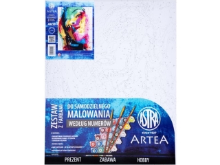 Zestaw z farbami, malowanie wg. numer�w, podobr. 40x50cm, Portret modern, ARTEA ASTRA