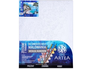 Zestaw z farbami, malowanie wg. numer�w, podobr. 40x50cm, W�oske Wakacje, ARTEA ASTRA
