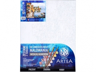 Zestaw z farbami, malowanie wg. numer�w, podobr. 40x50cm, Wakacje, ARTEA ASTRA