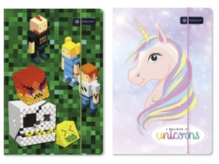 Teczka A4 z gumką "PixelxUnicorn" ASPROM