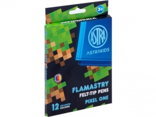 Flamastry okrge ASTRAKIDS Pixel One - 12 kolorw ASPROM