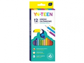 Kredki o��wkowe YN-TEEN tr�jk�tne 12kolow�w