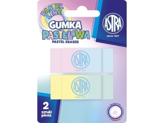 Gumka dwukolorowa pastelowa ASTRA Pastel Line - blister 2 szt.