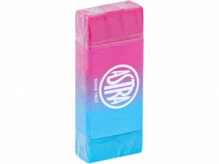 Gumka dwukolorowa neonowa ASTRA - display 36 szt.