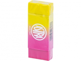 Gumka dwukolorowa neonowa ASTRA - display 36 szt.