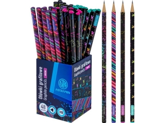 O��wki ASTRAPEN grafitowe tr�jk�tne HB - Neon/Cats