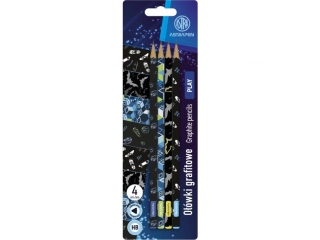 O��wki grafitowe tr�jk�tne HB ASTRAPEN - Boys - 4 szt. blister