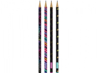 O��wki grafitowe tr�jk�tne HB ASTRAPEN - Neon/Cats - 4 szt. blister