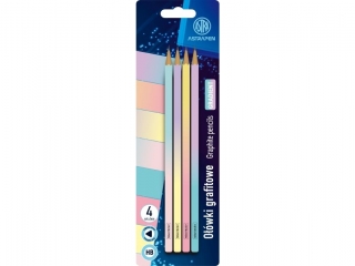 O��wki grafitowe tr�jk�tne HB ASTRAPEN - Ombre - 4 szt. blister