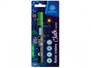 Marker kredowy okr�g�y ASTRAPEN zielony - 1 szt. Blister