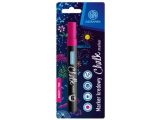 Marker kredowy okr�g�y ASTRAPEN r�owy - 1 szt. Blister