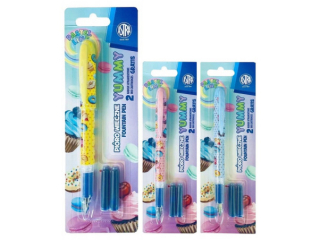 Pi�ro wieczne m�odzie�owe ASTRA PASTEL LINE + 2 naboje atramentowe - 1+2 szt. blister  [opakowanie=30szt]