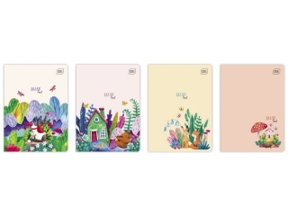 Zeszyt A5 16k. INTERDRUK Trends girls, kolorowa trzylinia