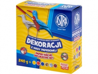 Masa papierowa Astra zestaw 240g, 6 kol x 10 ml, pdzelek