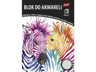 Blok do akwareli A4 10 kartek okadka kredowana 240 g/m2 [opakowanie=10szt]