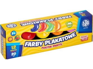 Farby plakatowe ASTRA 12 kolor�w 20ml