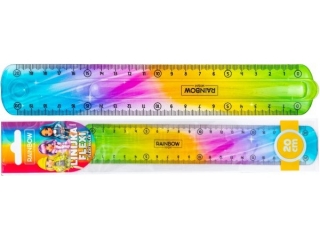Linijka 20 cm FLEXI RAINBOW HIGH - 1 szt. opp bag