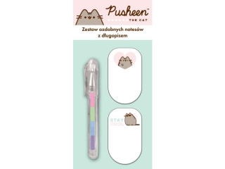 Zestaw mini dugopis + 2 notesy 3 elementy PUSHEEN [opakowanie=48szt]