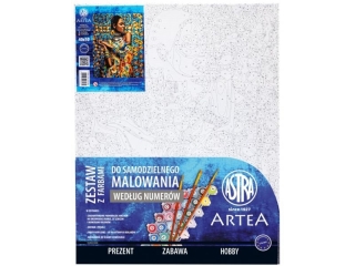 Zestaw z farbami - malowanie wg numer�w 40x50cm, W blasku Indii, ARTEA ASTRA