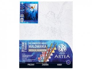 Zestaw z farbami - malowanie wg numer�w 40x50cm, Primabalerina, ARTEA ASTRA