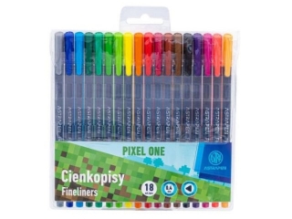 Cienkopisy tr�jk�tne 0,4 mm ASTRAPEN Pixel One - 18 kolor�w  [opakowanie=12szt]