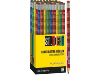 Ołówki trójkątne z tabliczką mnożenia display 72 sztuki HB