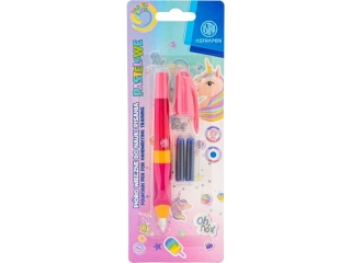 Pi�ro wieczne z ergonomicznym uchwytem do nauki pisania + naboje atramentowe - ASTRAPEN UNICORN - 1+2 szt. blister  [opakowanie=12szt]