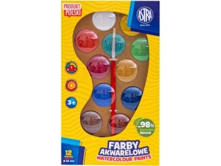 Farby akwarelowe Astra 12 kol - fi 30 mm - zlota paletka