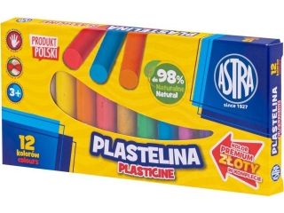 Plastelina Astra 12 kol (1 z�ota)  [opakowanie=5szt]