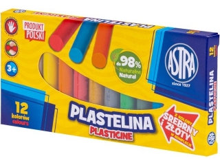 Plastelina Astra 12 kol (zlota, srebrna)   [opakowanie=5szt]