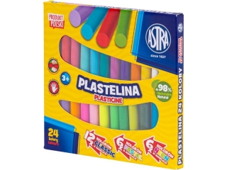Plastelina Astra 24 kol (6 neon, 6 pastel)   [opakowanie=5szt]