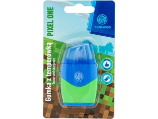 Temper�wka i gumka 2w1 ASTRAKIDS Pixel One - 1 szt. blister  [opakowanie=12szt]