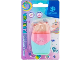 Temper�wka i gumka 2w1 ASTRAKIDS Unicorn - 1 szt. blister  [opakowanie=12szt]