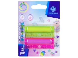 Gumka i linijka 2 w 1  ASTRAKIDS Unicorn - blister 2 szt.