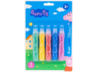 Farby w p�dzelkach Peppa Pig - 5 szt. blister Nnowo��