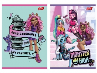 Zeszyt A5 32 kartki linia dwukolorowa ok�adka laminowana 70 g/m2 MONSTER HIGH [opakowanie=15szt]