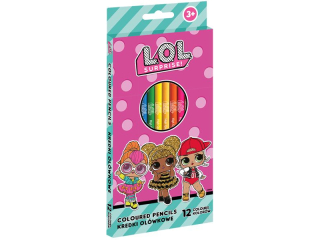 Kredki o��wkowe tr�jk�tne L.O.L - 12 kolor�w  Nnowo��