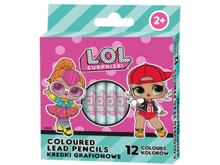 Kredki grafionowe L.O.L - 12 kolor�w - 7/85 mm Nnowo��