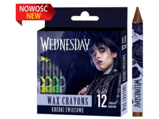 Kredki �wiecowe  okr�g�e Wednesday - 12 kolor�w - 8/90 mm Nnowo��