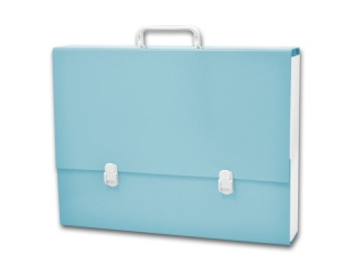 Teczka z r�czk� PENMATE A3 7 cm kolor b��kitny/bia�y
