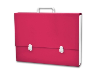 Teczka z r�czk� PENMATE A3 7 cm kolor r� malinowy/bia�y
