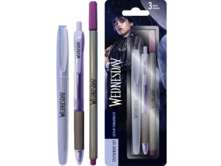 Zestaw pi�mienniczy 3 el. ( d�ugopis, cienkopis, zakre�lacz) WEDNESDAY - blister Nnowo��