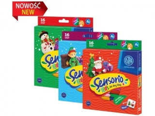 Lekka masa plastyczna ASTRAFUN Sensorio Kids Mikołaj Bałwanek Elf -16 kol