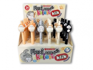 D�ugopis �cieralny PENMATE FLEXI Abra Kolori Click CAT w displeju 24 szt.