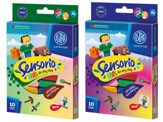 Lekka masa plastyczna ASTRAFUN Sensorio Kids Pixel - 10 kol Nnowość