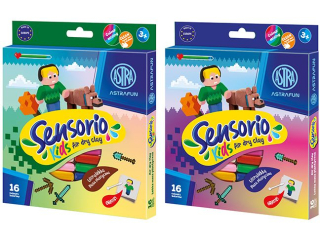 Lekka masa plastyczna ASTRAFUN Sensorio Kids Pixel - 16 kol Nnowość