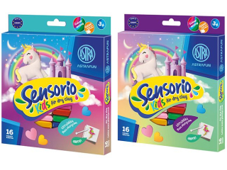 Lekka masa plastyczna ASTRAFUN Sensorio Kids Jednoro�ec - 16 kol Nnowo��