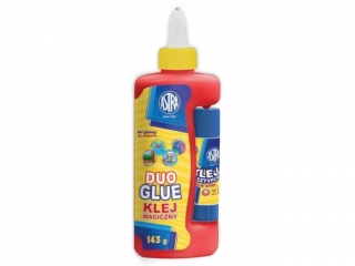 Klej DUO 2w1: Klej magiczny w p�ynie PVA ASTRA 143g + Klej w sztyfcie PVP ASTRA 8g Nnowo��