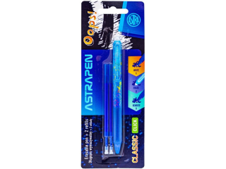 D�ugopis wymazywalny CLICK 0,5 mm ASTRAPEN Oops! CLASSIC + 2 wk�ady wymazywalne CLICK niebieskie blister 1+2 szt. Nnowo��