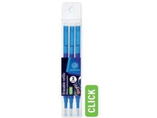 Wk�ady wymazywalne CLICK niebieskie 0,5 mm ASTRAPEN OOPS! - 3 szt. PET box